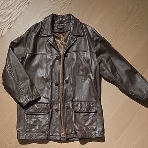 Coach Dark Brown Leather Jacket